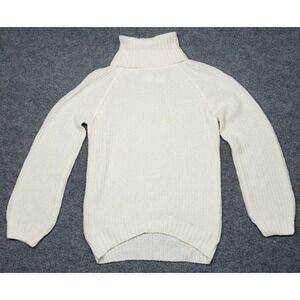 Rue21 Sweater Womens XS Ivory Pullover Boyfriend Long Sleeve Turtleneck New